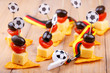 Fußball Pary Snacks in Schwarz Rot Gold für Fans