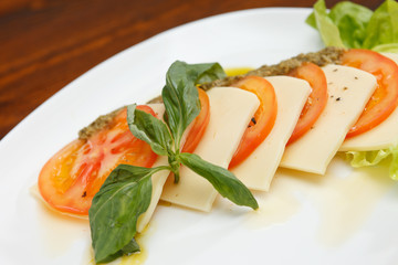 Poster - mozzarella with tomato and basil