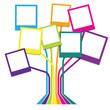© luckinout - Family tree with many-colored frames white thame