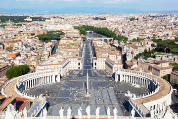 Wall Mural - Rome. Famous Saint Peter's Square in Vatican 