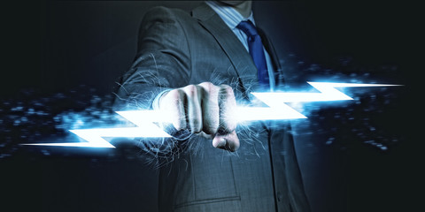 Wall Mural - power in hands