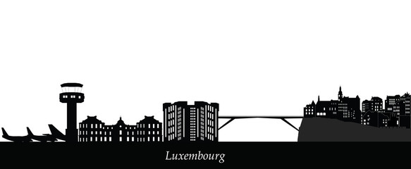 Sticker - luxembourg city skyline