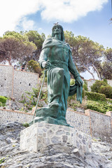 Abderrahman I statue in the town of Almuñecar in Granada - Spain