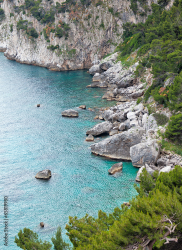 Fotoboard na płycie Mała przystań na wyspie Capri, Włochy
