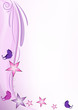 Decorazione viola farfalline e fiori