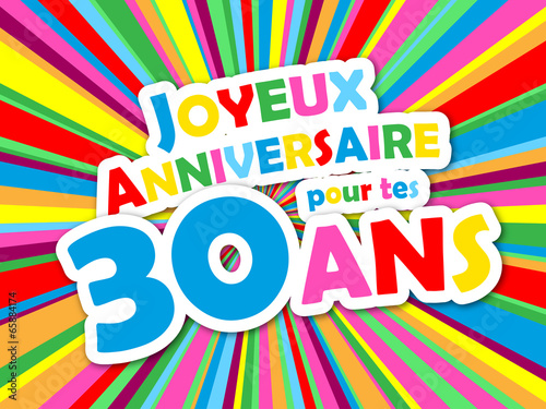 Carte Joyeux Anniversaire Pour Tes 30 Ans Fete Felicitations Wall Mural Treenabeena Carte Joyeux Anniversaire Pour Tes 30 Ans Fete Felicitations Wall Mural Treenabeena