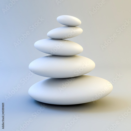 Obraz na płótnie canvas trzyczęściowy "tryptyk" 3d zen- kamienie spa