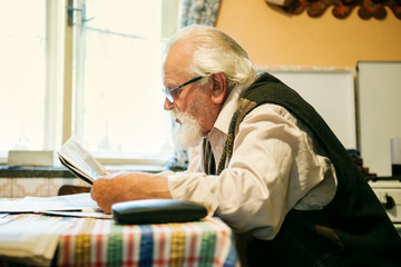 Old man reading