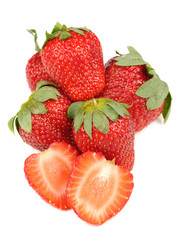 Wall Mural - Strawberries Isolated on White Background