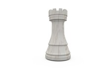 White Rook Chess Piece