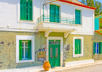 Wall Mural - Beautiful traditional old house in Poros island in Greece