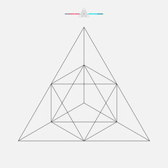 Geometric shape, vector triangle isolated