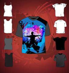 T-shirt with music event illustration