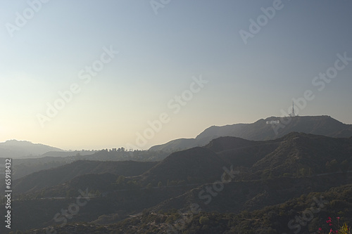 Fotomural Los Angeles-USA, October, 3:View at Hollywood Hill in Los Angele