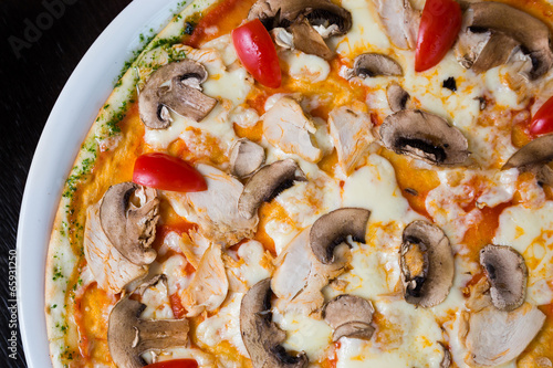 Fotoboard na płycie Apetyczna pizza z grzybami