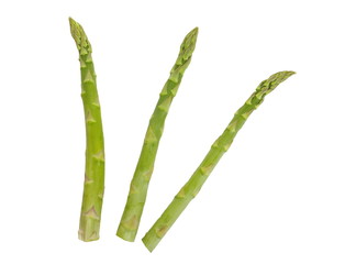 Sticker - fresh green asparagus isolated on white