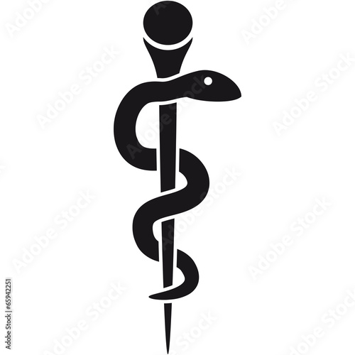 Aeskulap Schlange Stab Arzt Logo 이 스톡 일러스트레이션 구입 및 Adobe