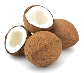 Wall Mural - Coconuts isolated on white background