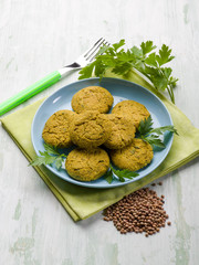 Poster - lentils croquette, vegetarian food