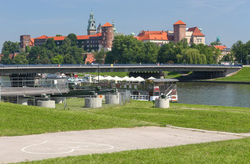 Sticker - Kraków - Widok na Zamek Królewski