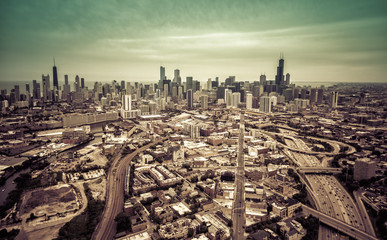 Fotoroleta panorama miejski droga wieża widok