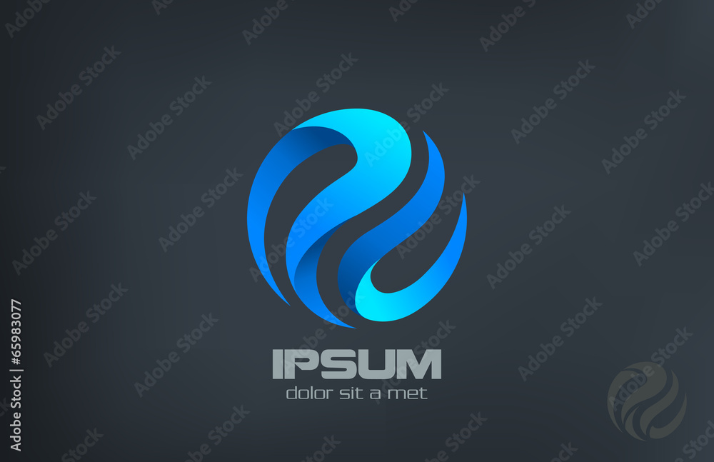 Sphere Circle abstract Corporate vector logo design Stock Vector ...