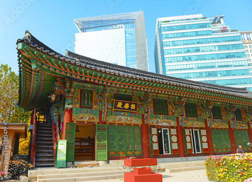 Stampe Traditional and Modern Architecture in Seoul, South Korea