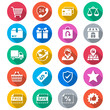 E-commerce flat color icons