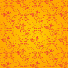 Vector Orange Baroque Background