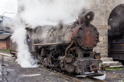 Naklejka na drzwi steam train