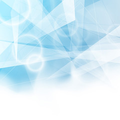 Wall Mural - Triangular blue bokeh background folder