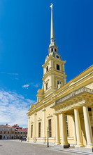 Bell Tower Of The Peter And Paul Cathedral In St. Petersburg, Ru