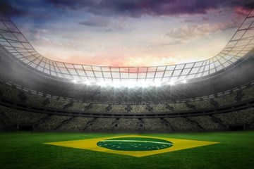Poster - Composite image of digitally generated brazilian national flag