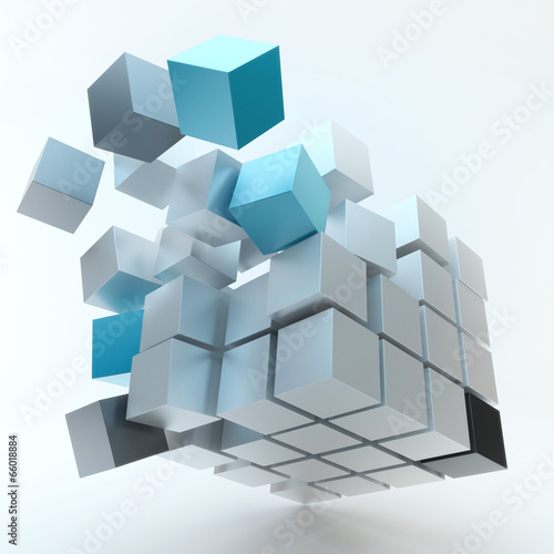 Nowoczesny obraz na płótnie Explosion Cube