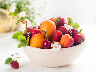 Wall Mural - fresh fruit and berry