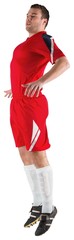 Poster - Football player in red jumping