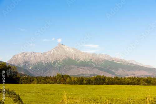 Board z aluminiowym obramowaniem Krivan mountain, vysoke tatry (wysokie tatry), słowacja