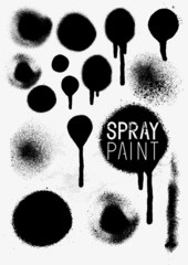 Wall Mural - Black Spray Paint Set