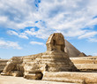 The Sphinx and the pyramid of Cheops in Giza Egipt