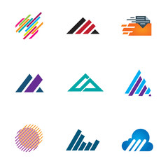 Wall Mural - Line inspiration professional design triangle logo speed icons