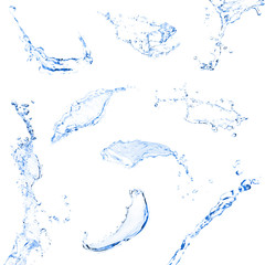 Sticker - Water splashes isolated on white