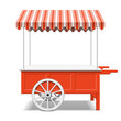 Red farmer's market cart