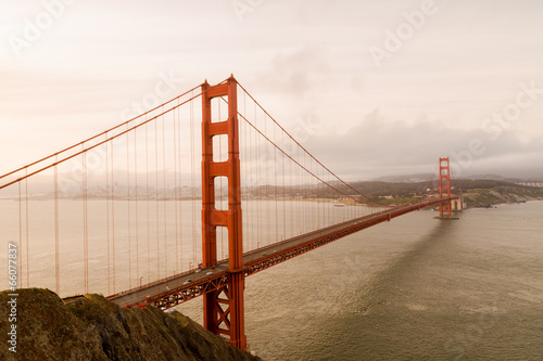 Board z aluminiowym obramowaniem Most Golden gate w san francisco