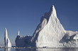 Pyramid iceberg with two peaks in Antarctic waters