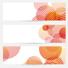 Canvas Print - Business cards collection - circle retro pattern