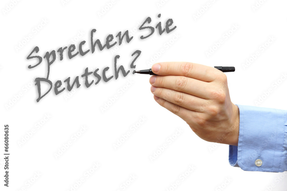 Written text Do you speak German in german language - obrazy, fototapety, plakaty 