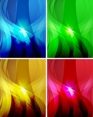 Set of abstract wavy backgrounds 2