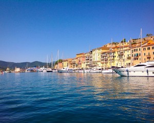 Wall Mural - sailboats in Portoferraio, Elba island