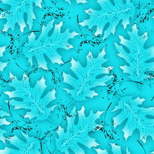 Seamless Fancy Leaves Background
