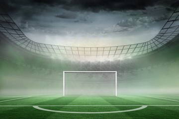 Poster - Football pitch in large stadium